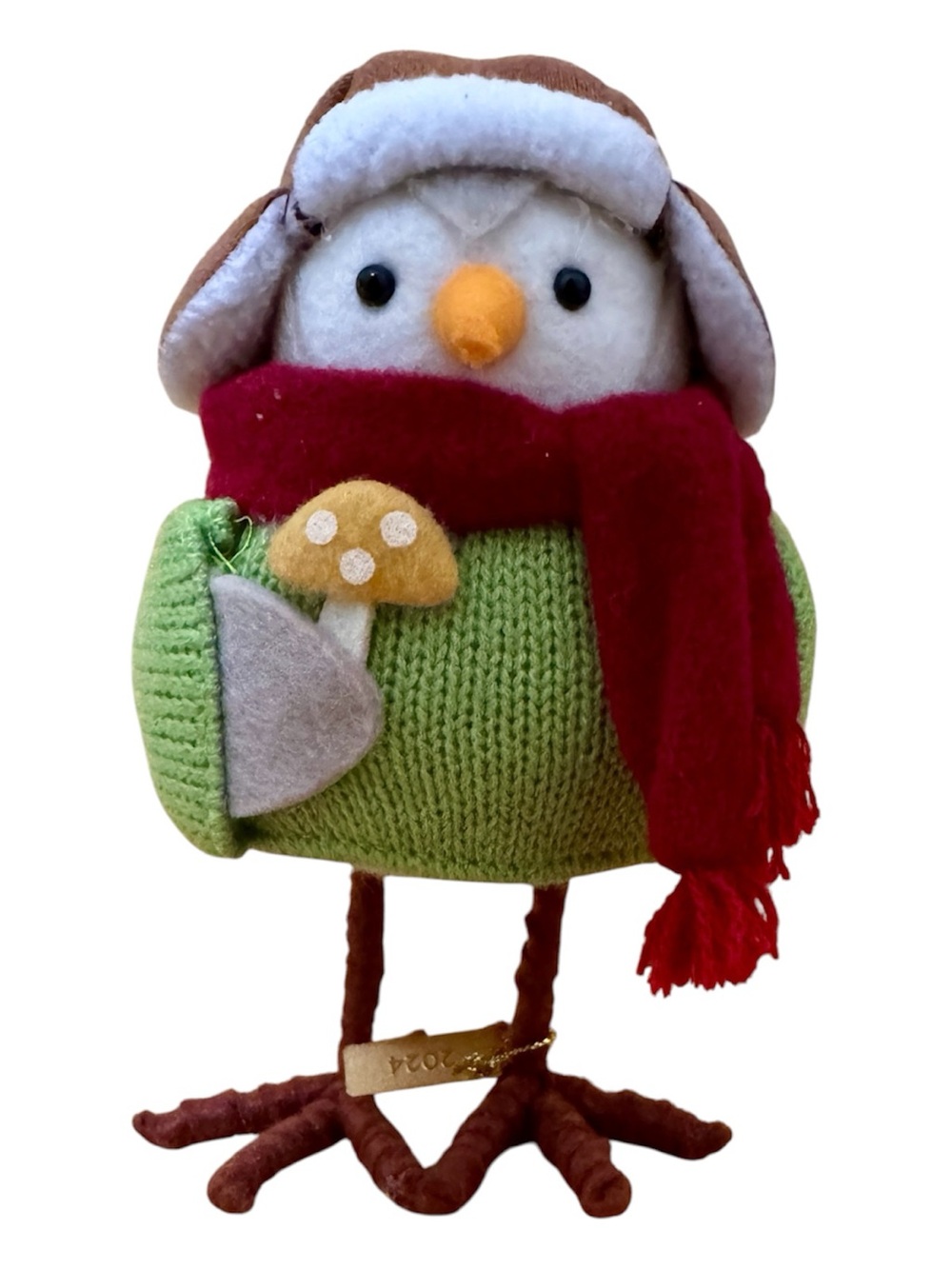Target Spritz Featherly Friends Acorn 2024 Bird Winter Cap & Scarf Mushroom